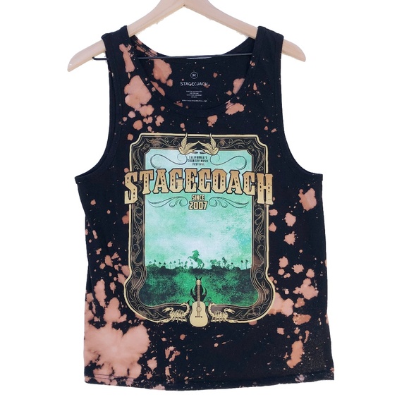 Stagecoach Other - Stagecoach Custom Acid Washed Black Tank Top